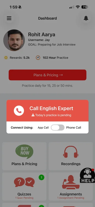 EngVarta live call with expert